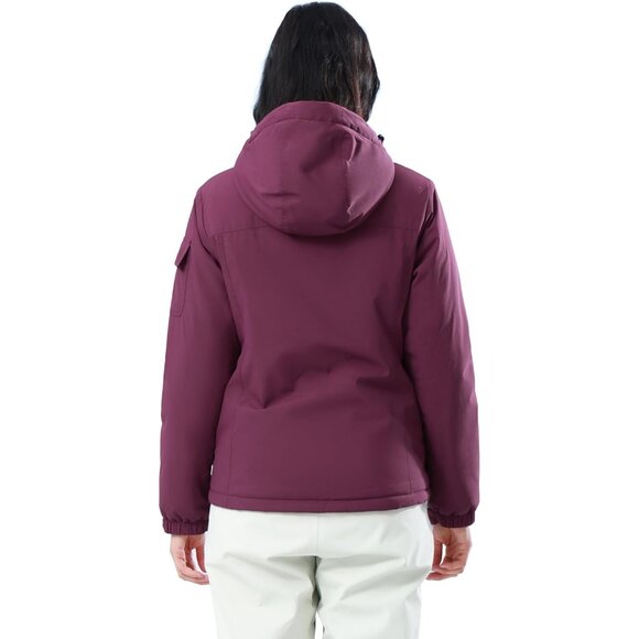 Stylish Women's Purple Ski Jacket - Warm, Waterproof, and Windproof for Winter - Picture 7 of 7